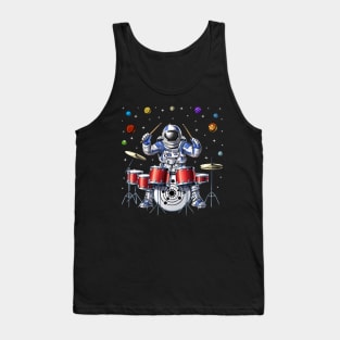 Astronaut Drummer Tank Top